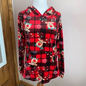 Red & black holiday hoodie from No Boundaries